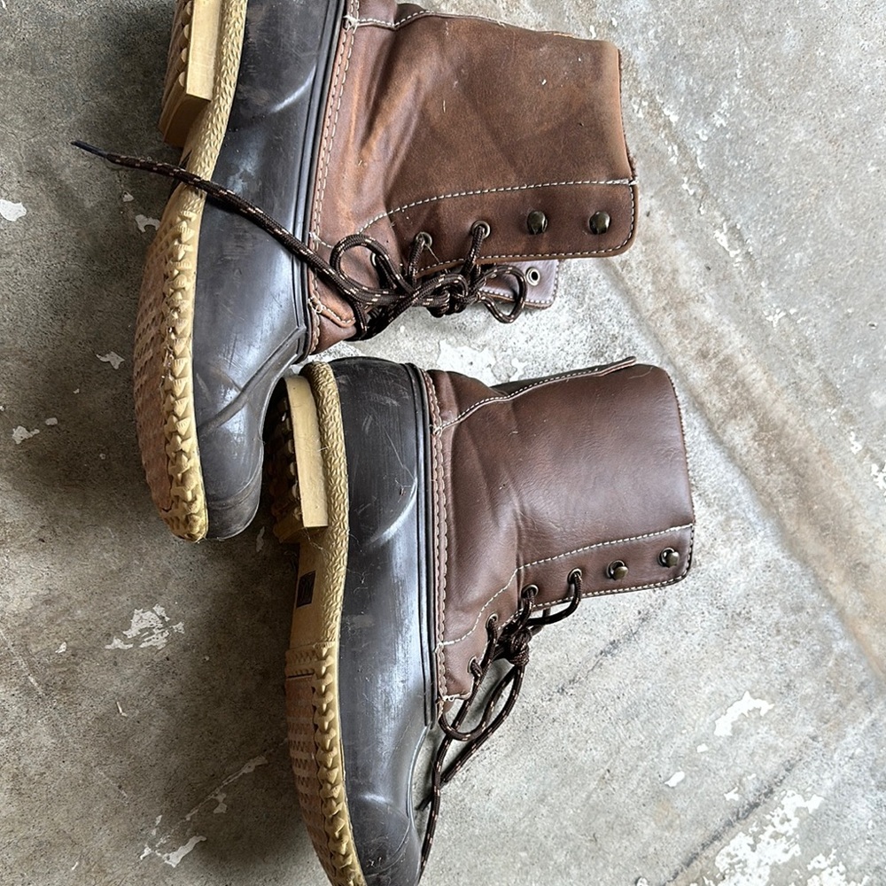 Sugar Brown and Black Winter Rain Boots Durable Waterproof Design